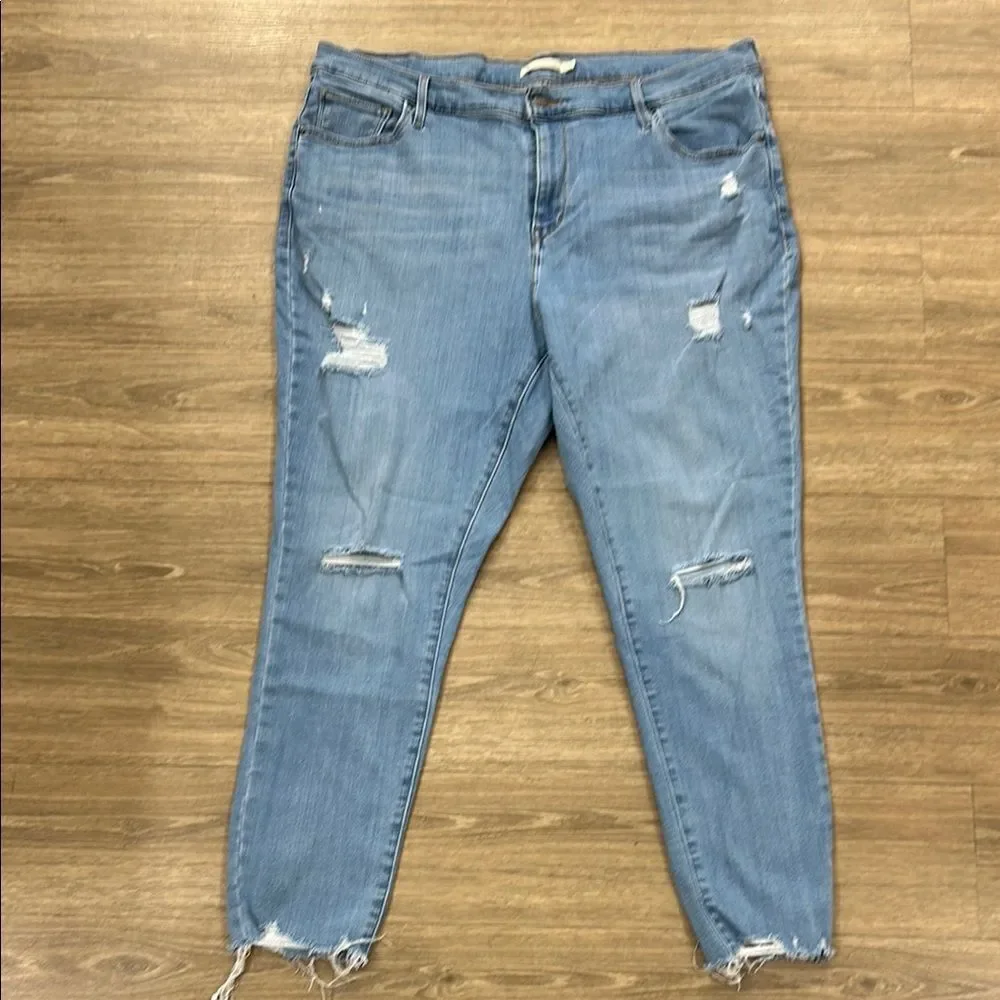 Levi’s 721 High Rise Skinny Distressed Jeans